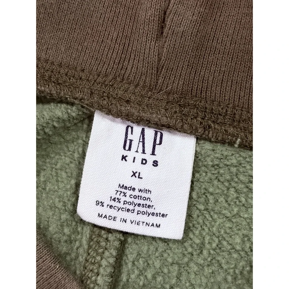 Gap Jogger Pants Kids XL Multicolor Camouflage Fleece Lined Tapered Drawstring
